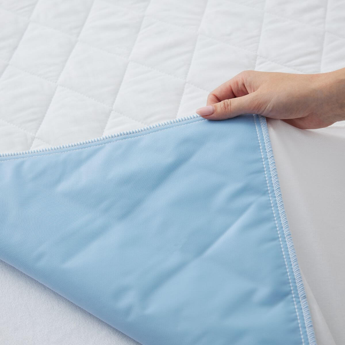 Invizi Waterproof Absorbent Bed Protector with Tucks - Twin-Pack - Image 3