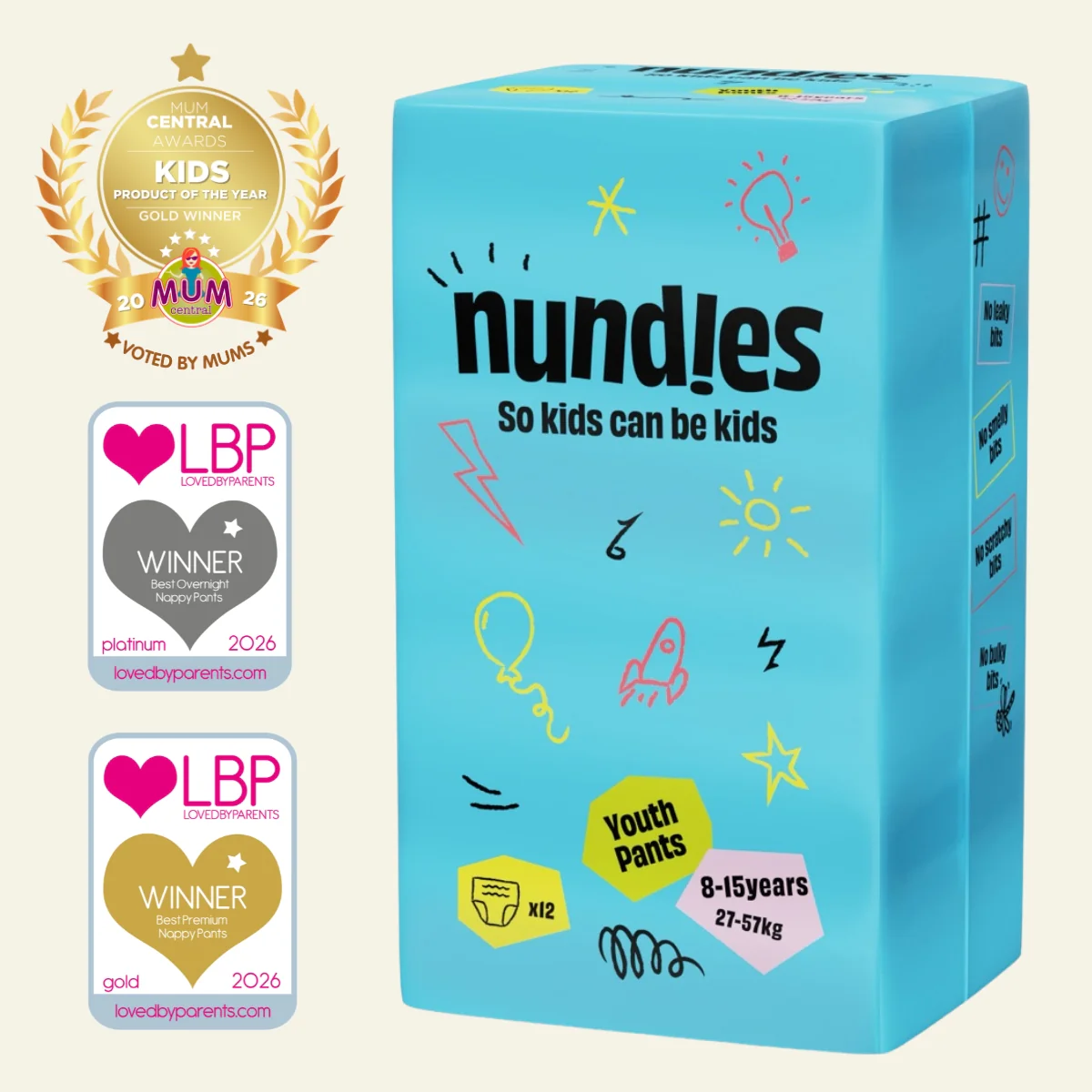 Nundies Youth Pants 8-15 Years (27-57kg) - Image 8